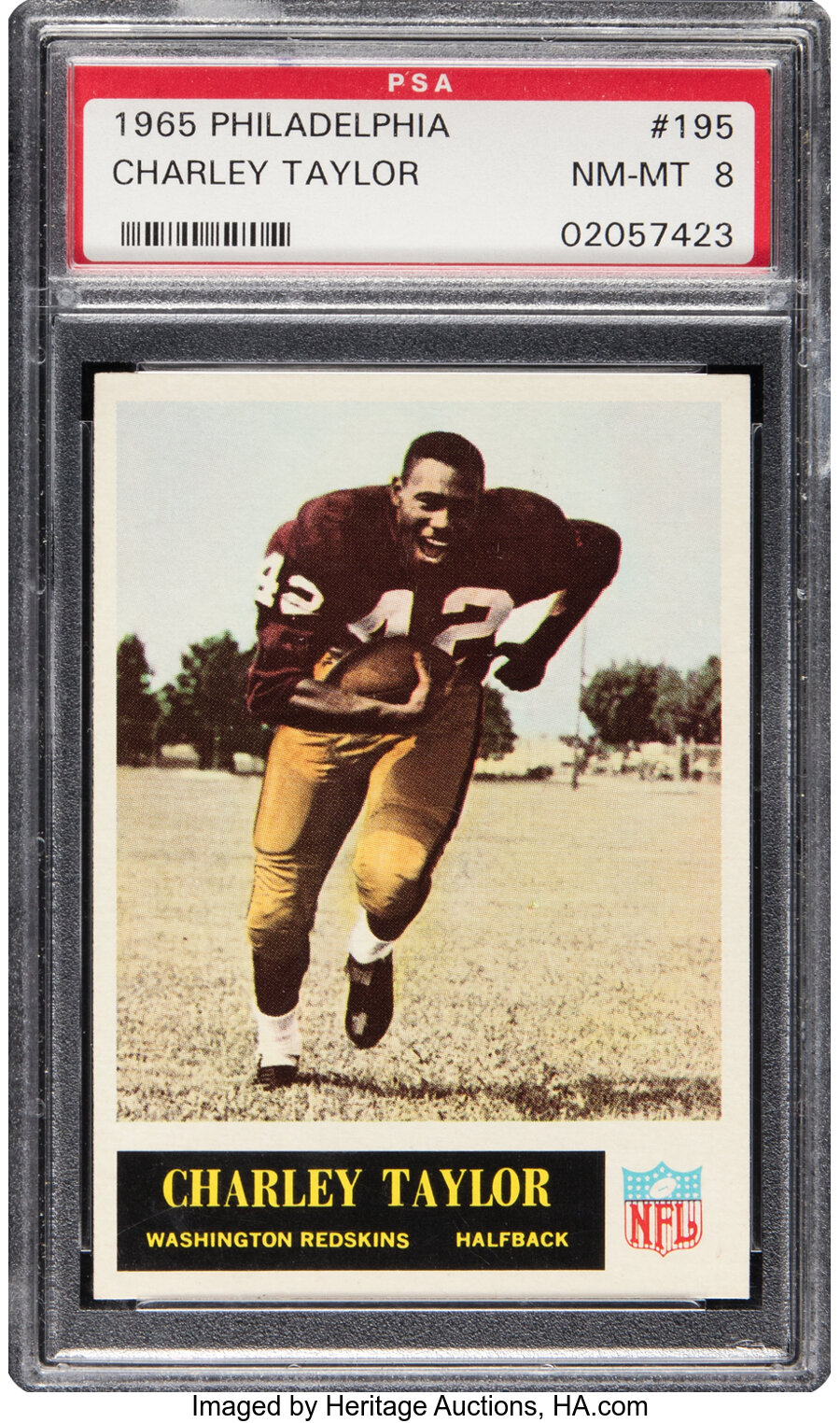 1965 Philadelphia Charley Taylor Rookie #195 PSA NM-MT 8