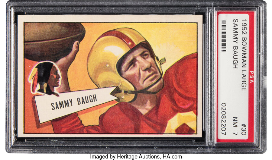 1952 Bowman Large Sammy Baugh #30 PSA NM 7