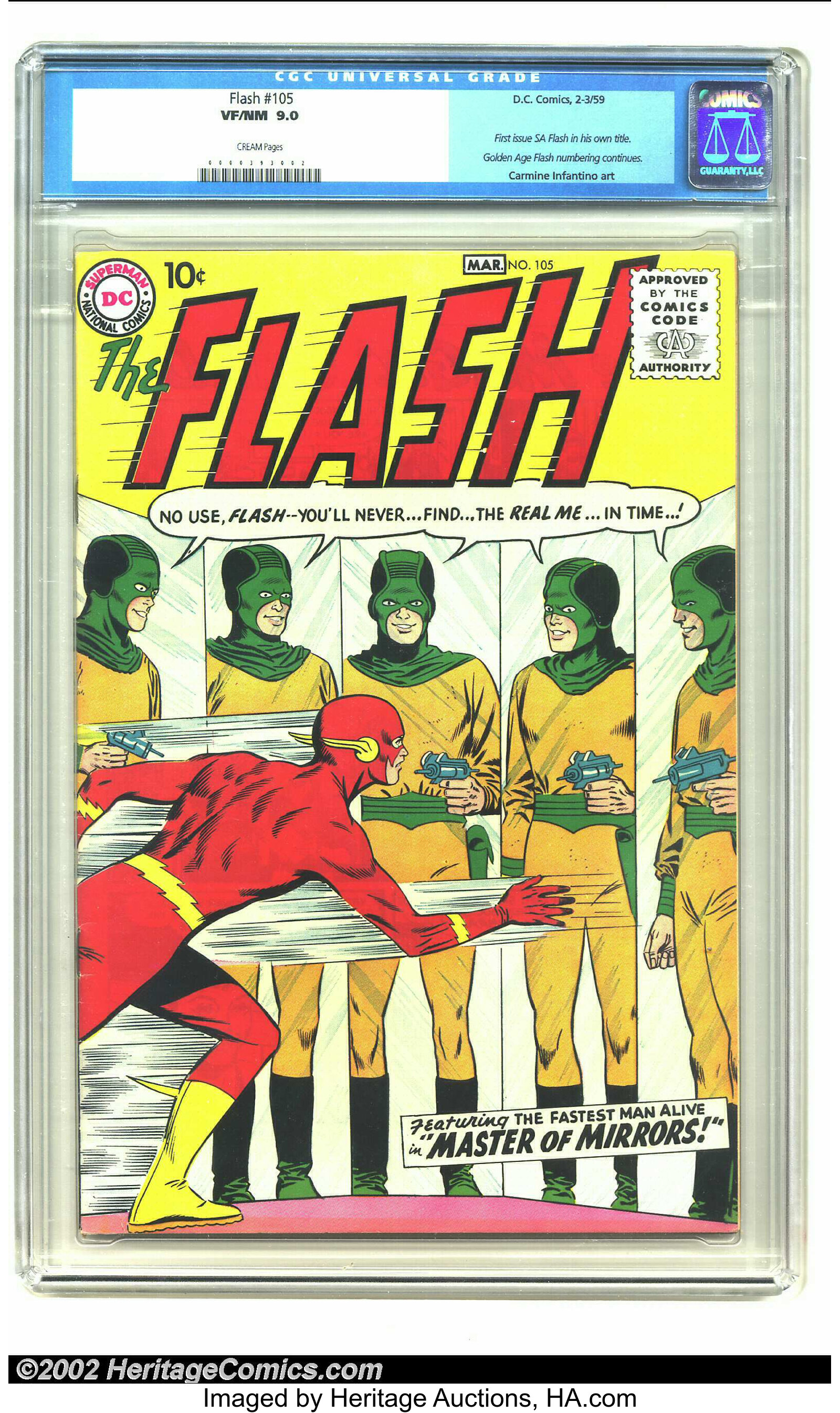 The Flash 105 Dc 1959 Cgc Vf Nm 9 0 Cream Pages Here Is The Lot 5315 Heritage Auctions