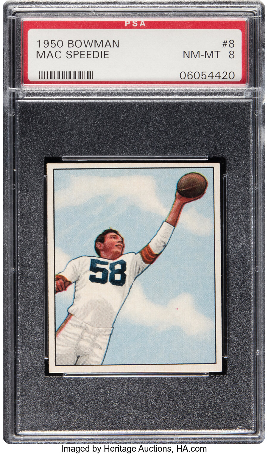 1950 Bowman Mac Speedie Rookie #8 PSA NM-MT 8