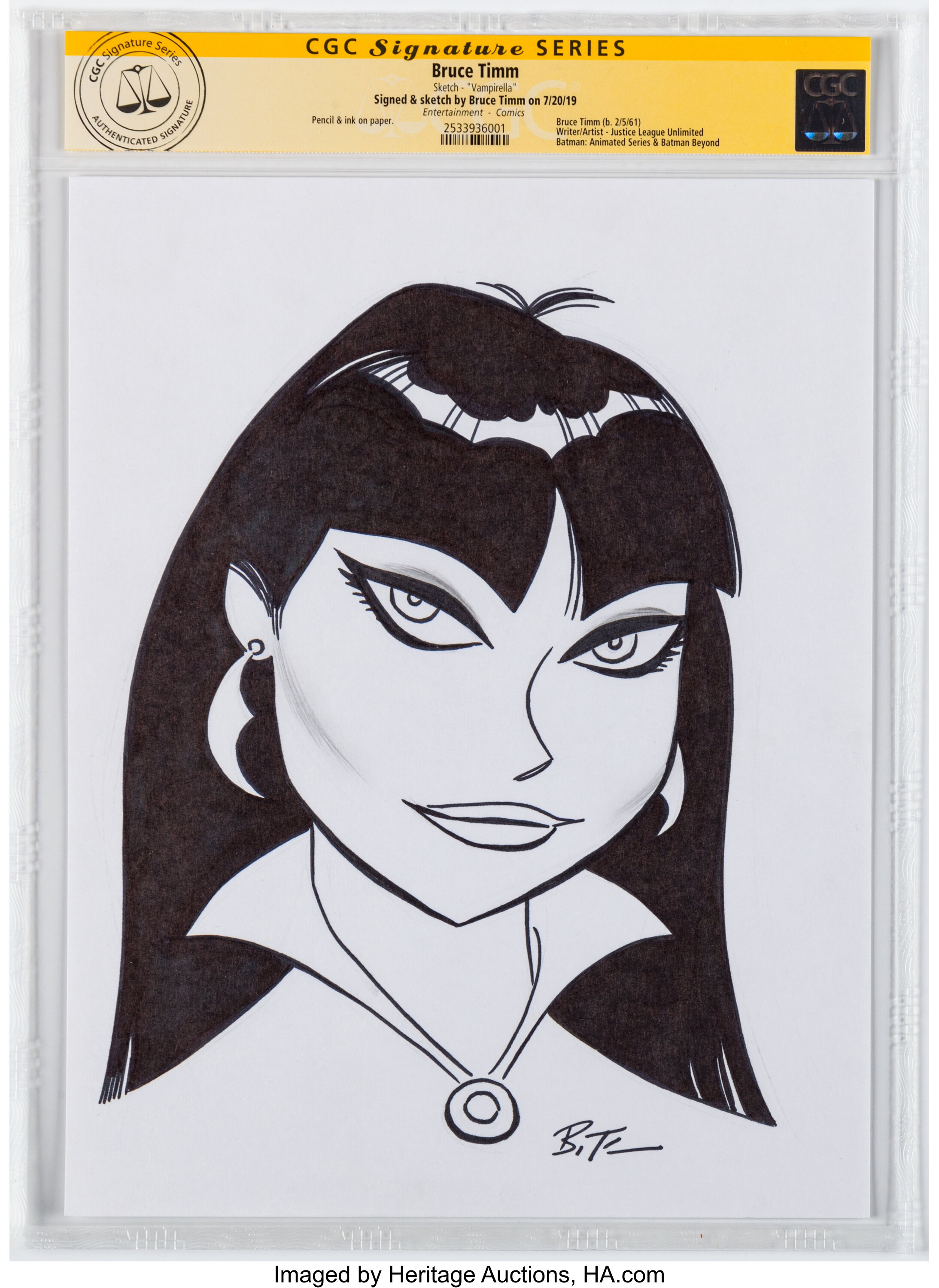 Bruce Timm - Vampirella Sketch Original Art (undated).... Original ...