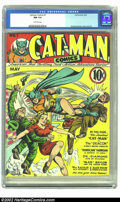 CATMAN COMICS #14 CGC 3.5 CR/OW PAGES