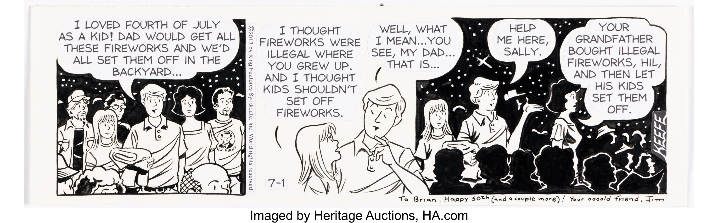 Jim Keefe Sally Forth Daily Comic Strip Original Art dated 7-1-17 | Lot ...