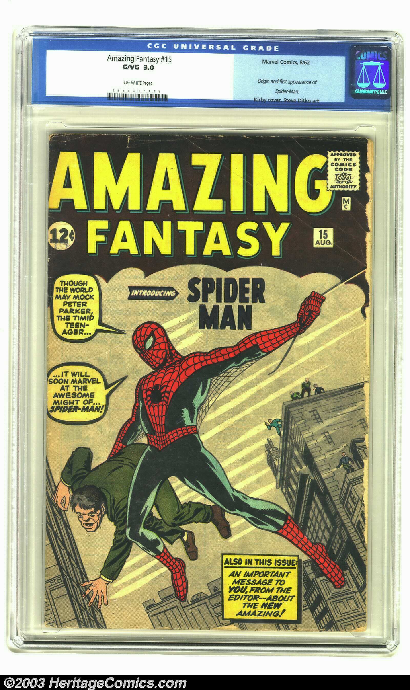 Amazing Fantasy Introducing Spider-Man #15 August 2002 Comic