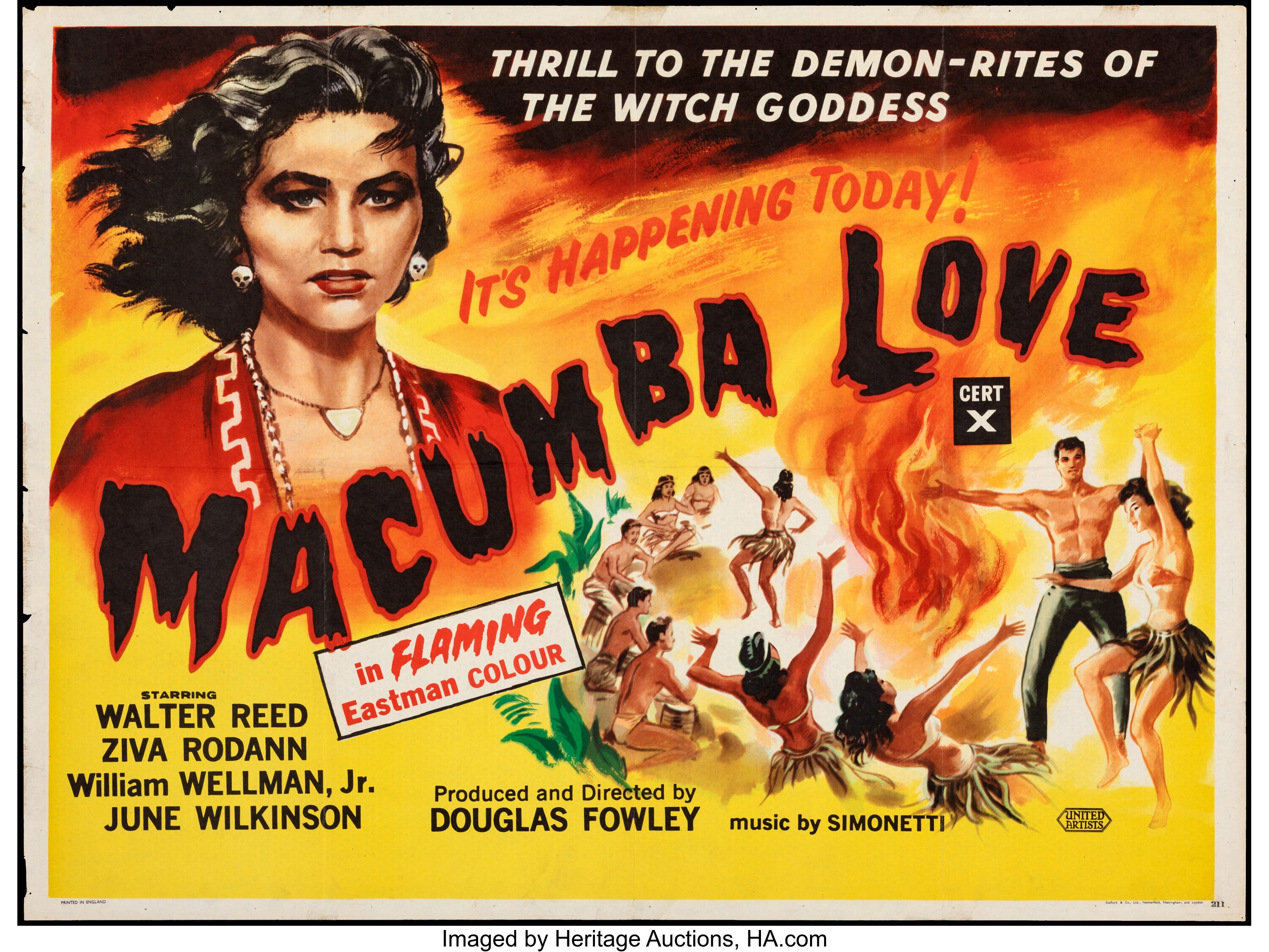 Macumba Love (United Artists, 1960). Folded, Very Fine-. British | Lot ...