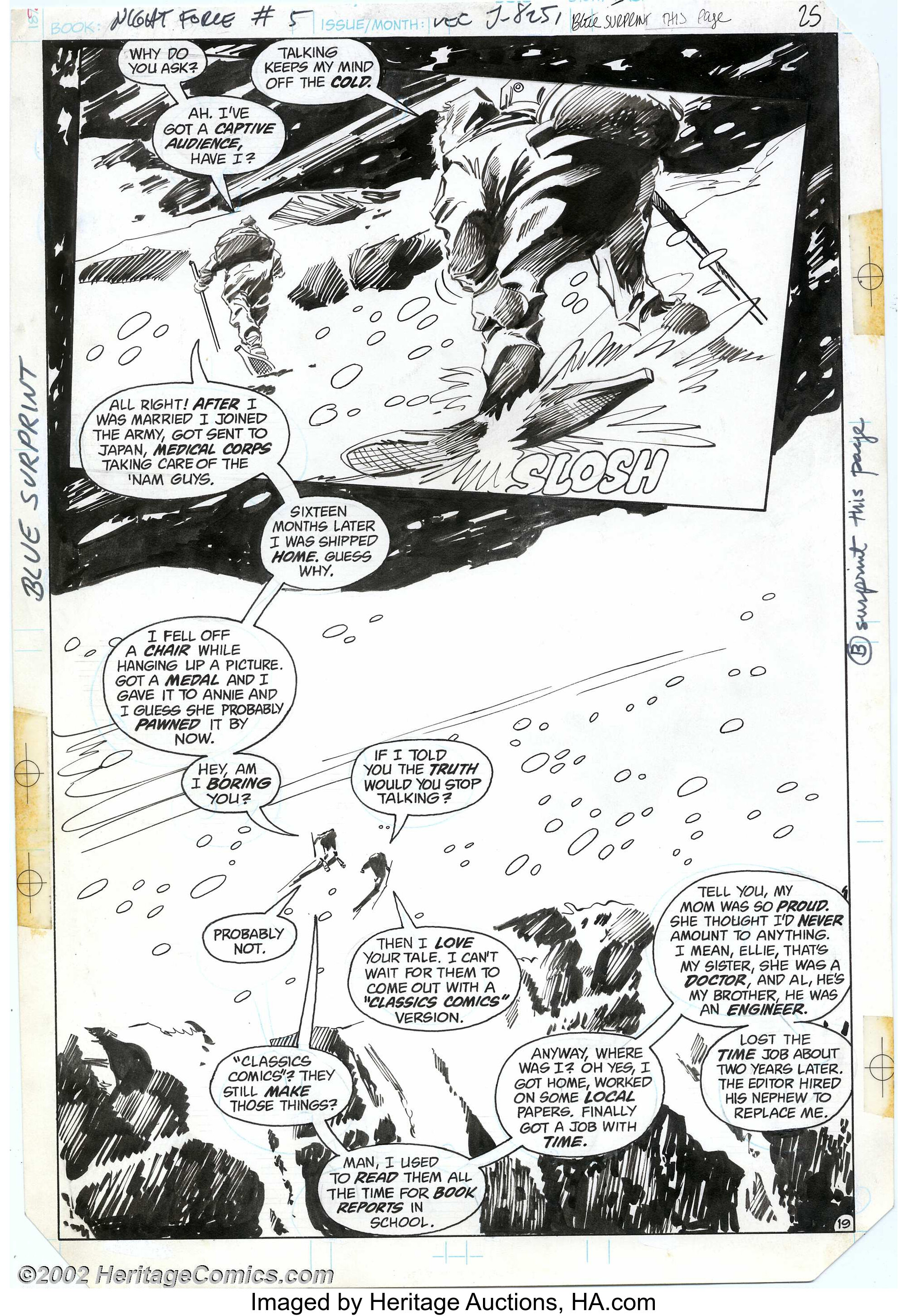 Gene Colan - Original Art For Night Force #5, Page 19 (marvel, 