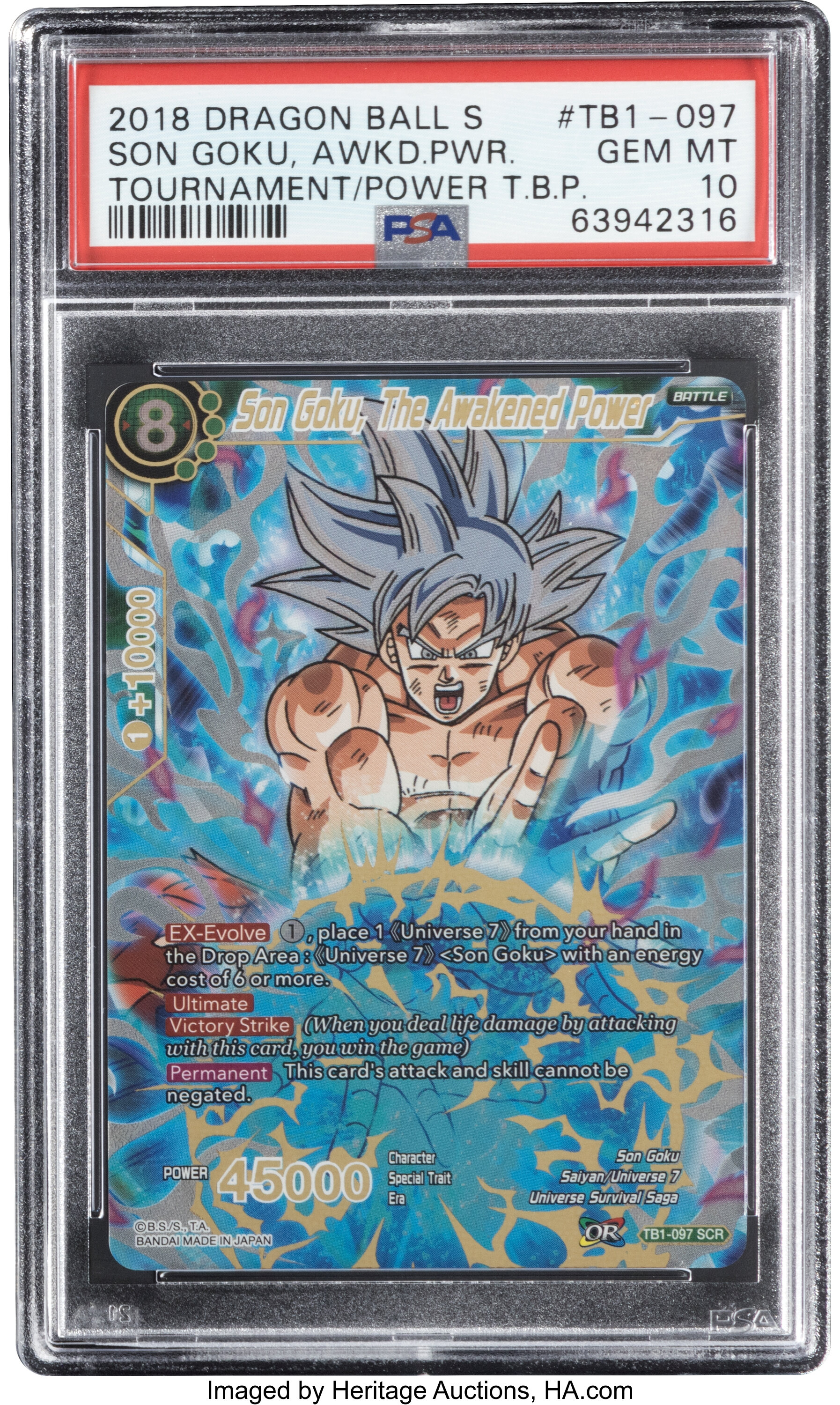 Dragon Ball Super Son Goku, The Awakened Power TB1-097 Tournament | Lot ...