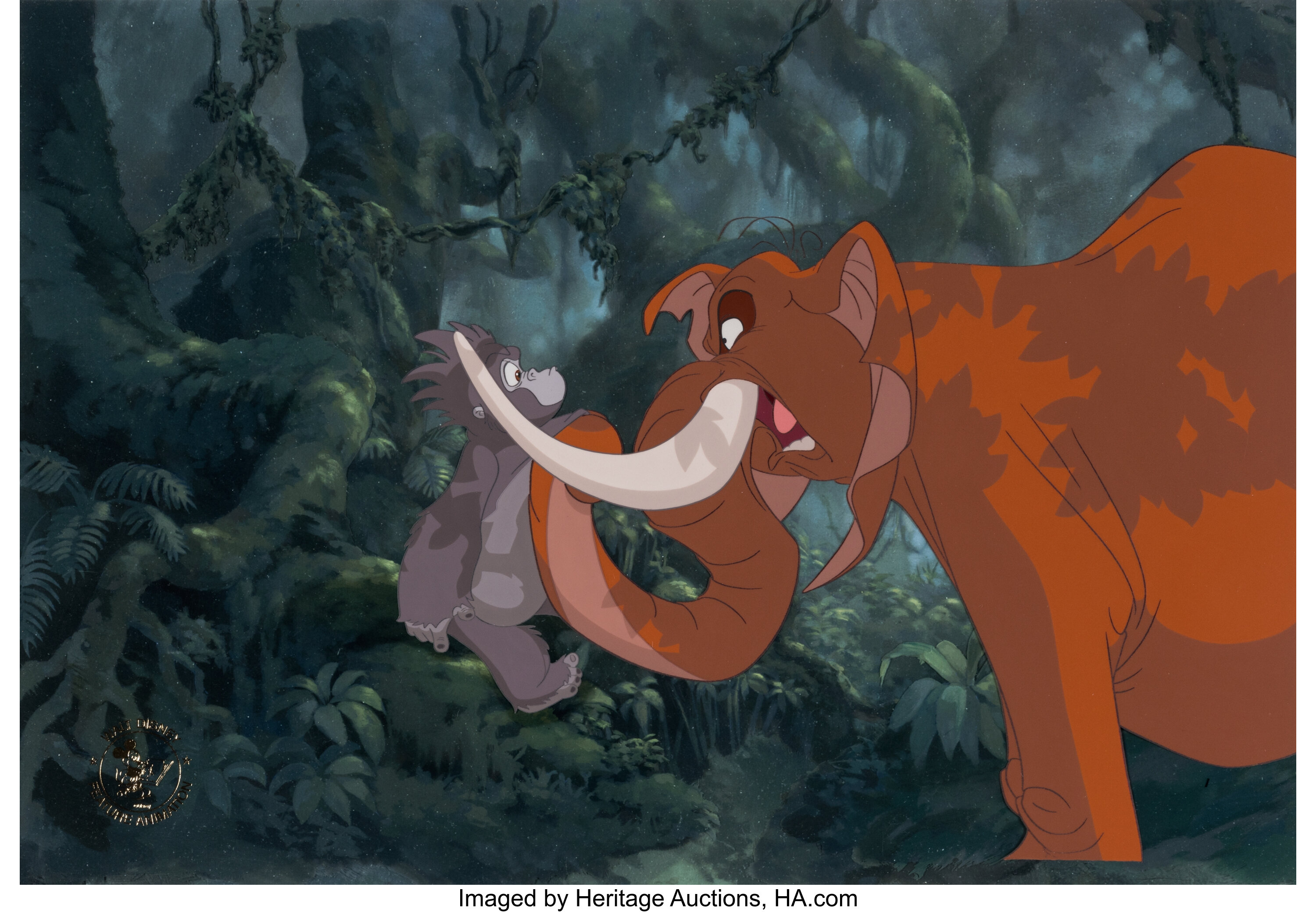 Tarzan Terk and Tantor Employee-Exclusive Limited Edition Cel #1/16 ...