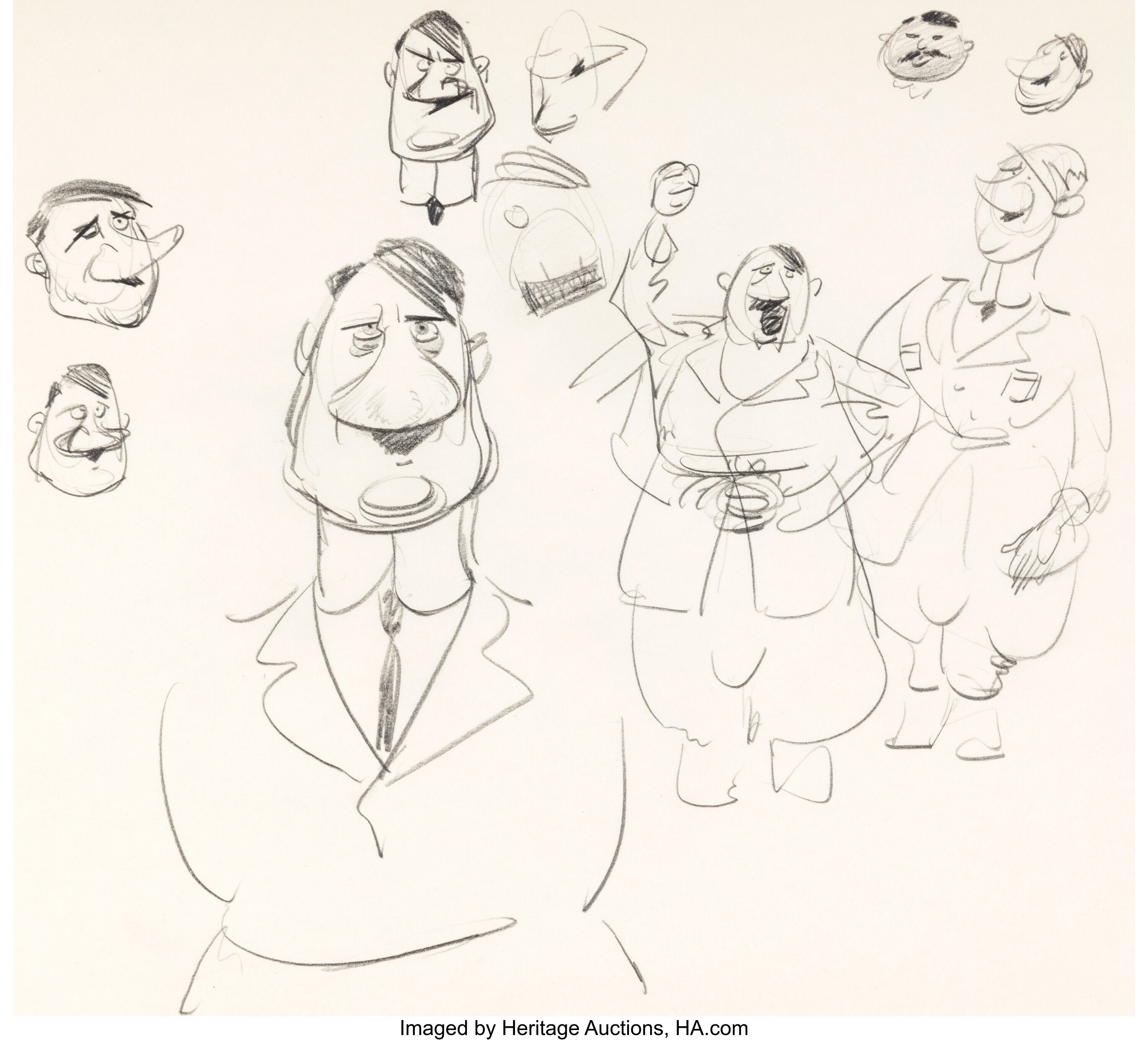 Reason and Emotion Hitler Character Design Drawing with Studio | Lot ...