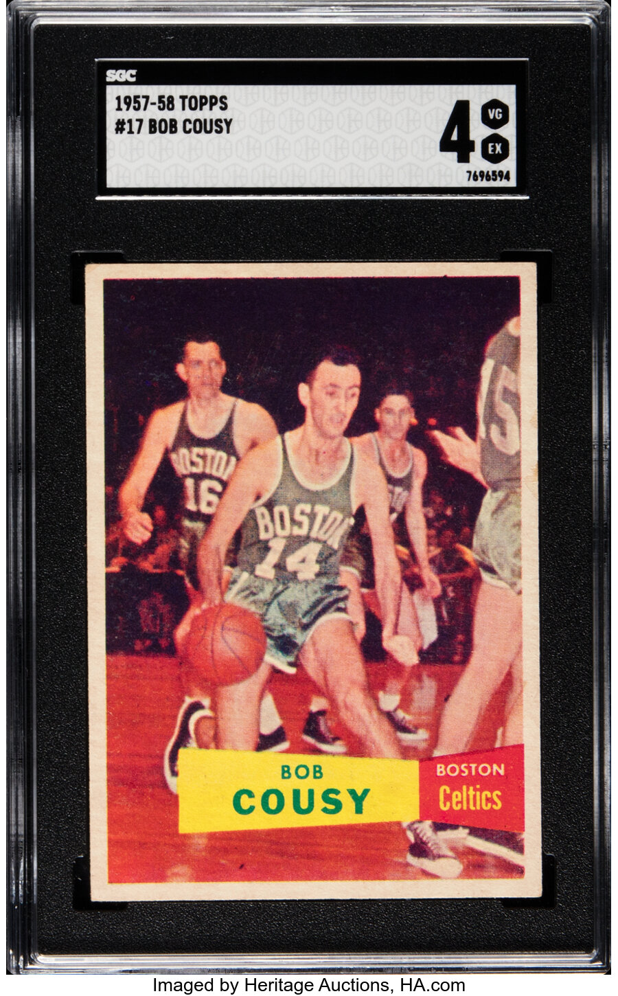 1957 Topps Bob Cousy Rookie #17 SGC VG/EX 4