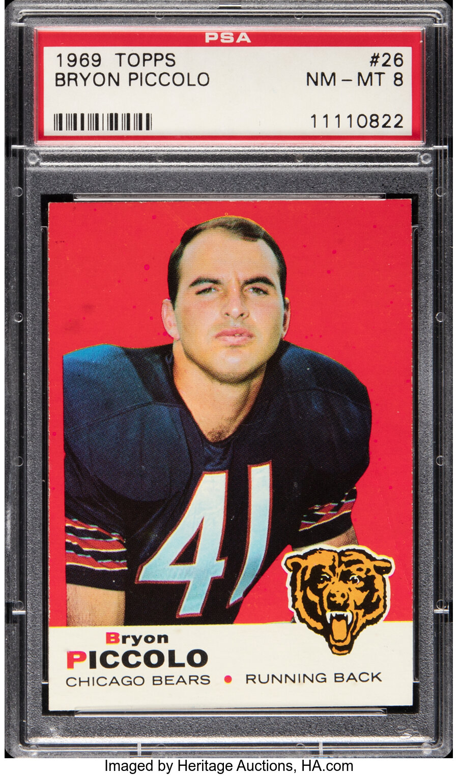 1969 Topps Brian Piccolo Rookie #26 PSA NM-MT 8