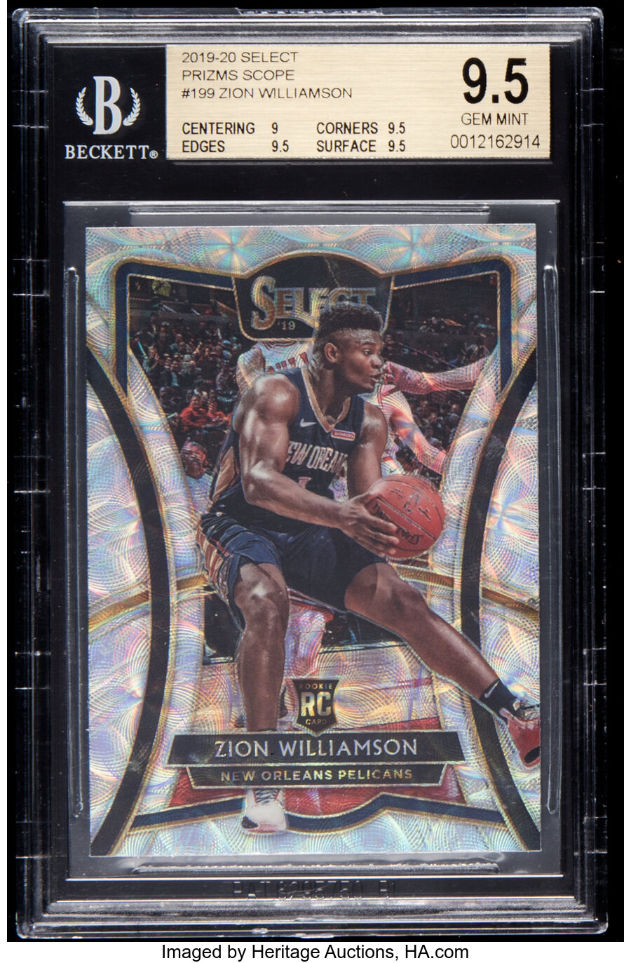 2019 Panini Select Zion Williamson (Scope Prizm) #199 BGS Gem Mint 9.5