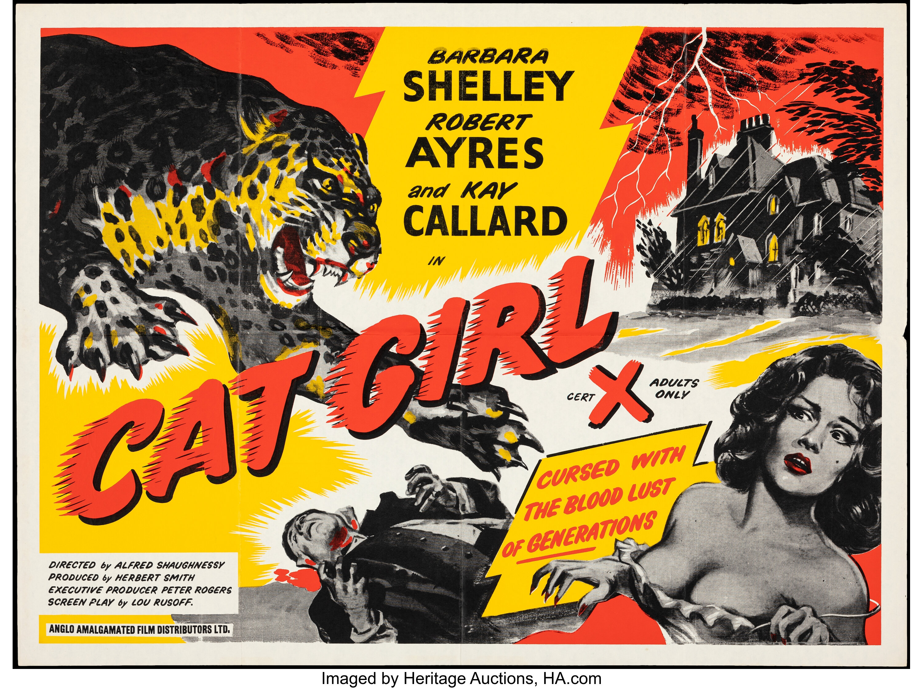 the-cat-girl-anglo-amalgamated-1957-folded-very-fine-british