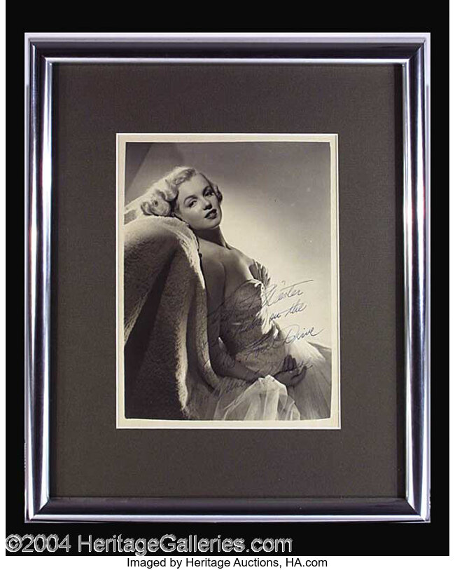 Marilyn Monroe Gorgeous Signed Photo Autographs | Lot #233 | Heritage ...