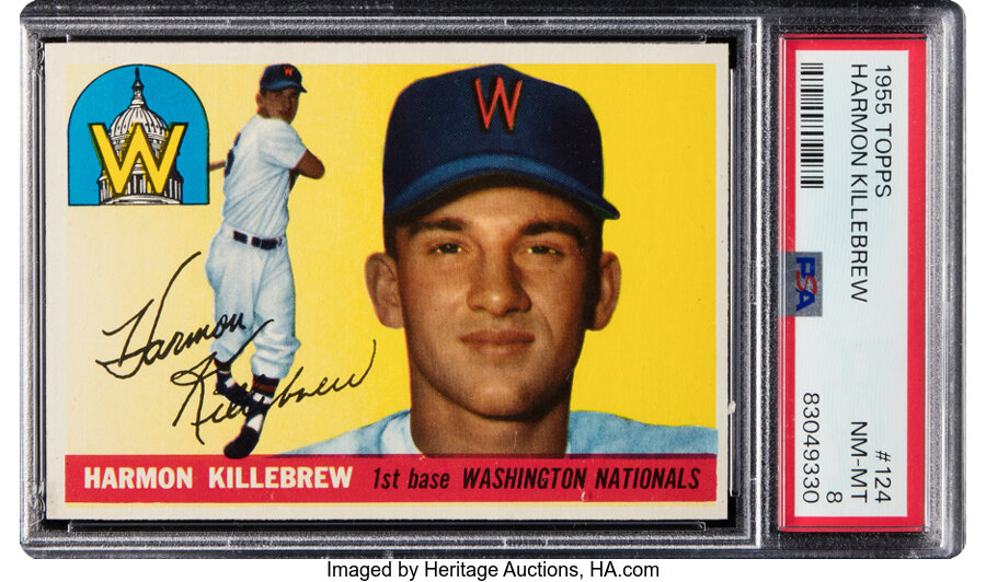 1955 Topps Harmon Killebrew Rookie #124 PSA NM-MT 8