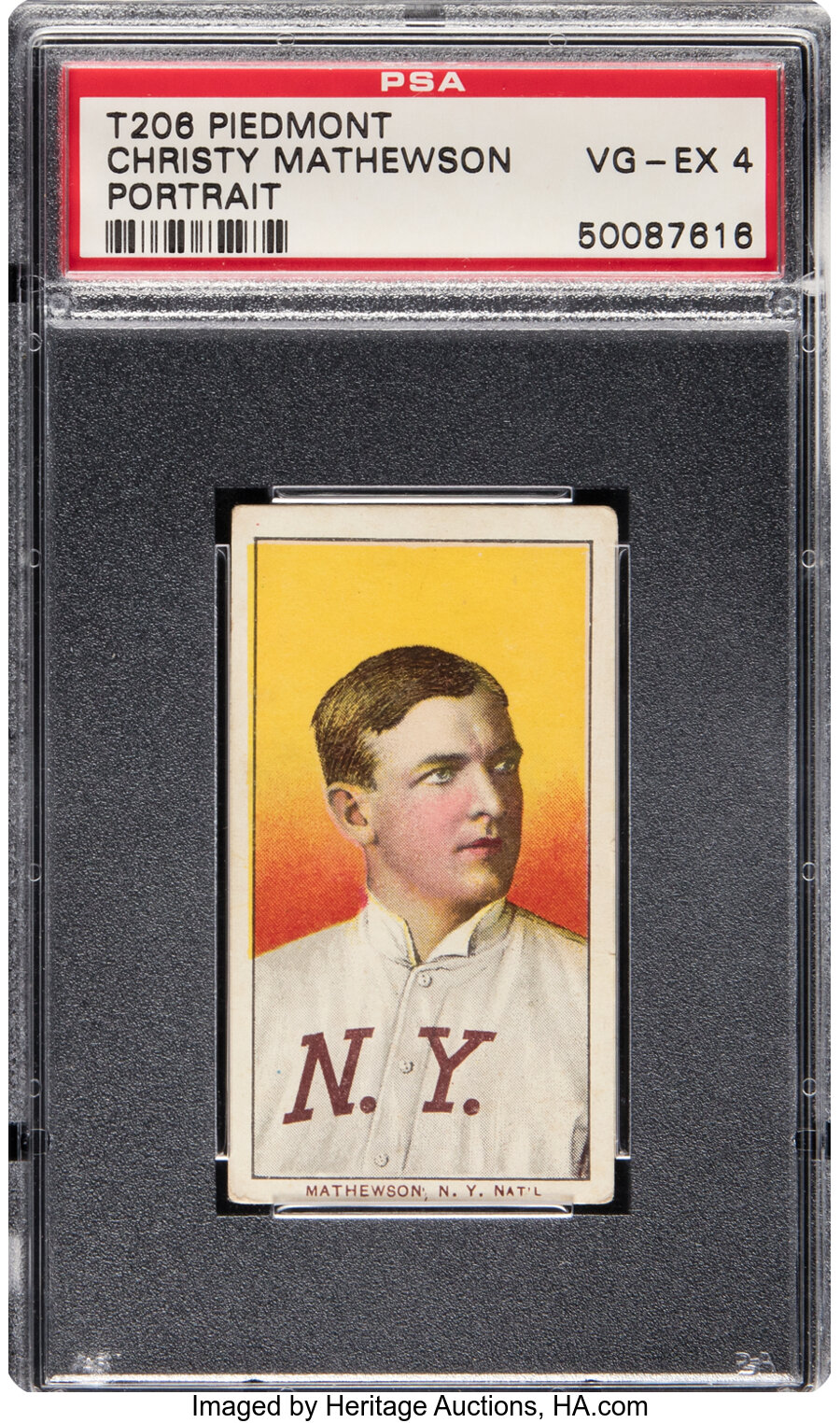 1909-11 T206 Piedmont 150 Christy Mathewson (Portrait) PSA VG-EX 4