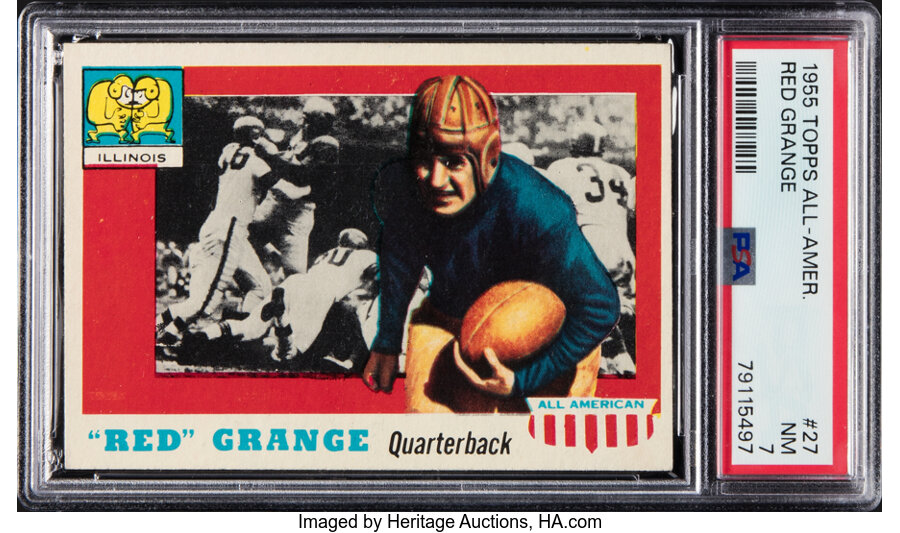 1955 Topps Red Grange #27 PSA NM 7