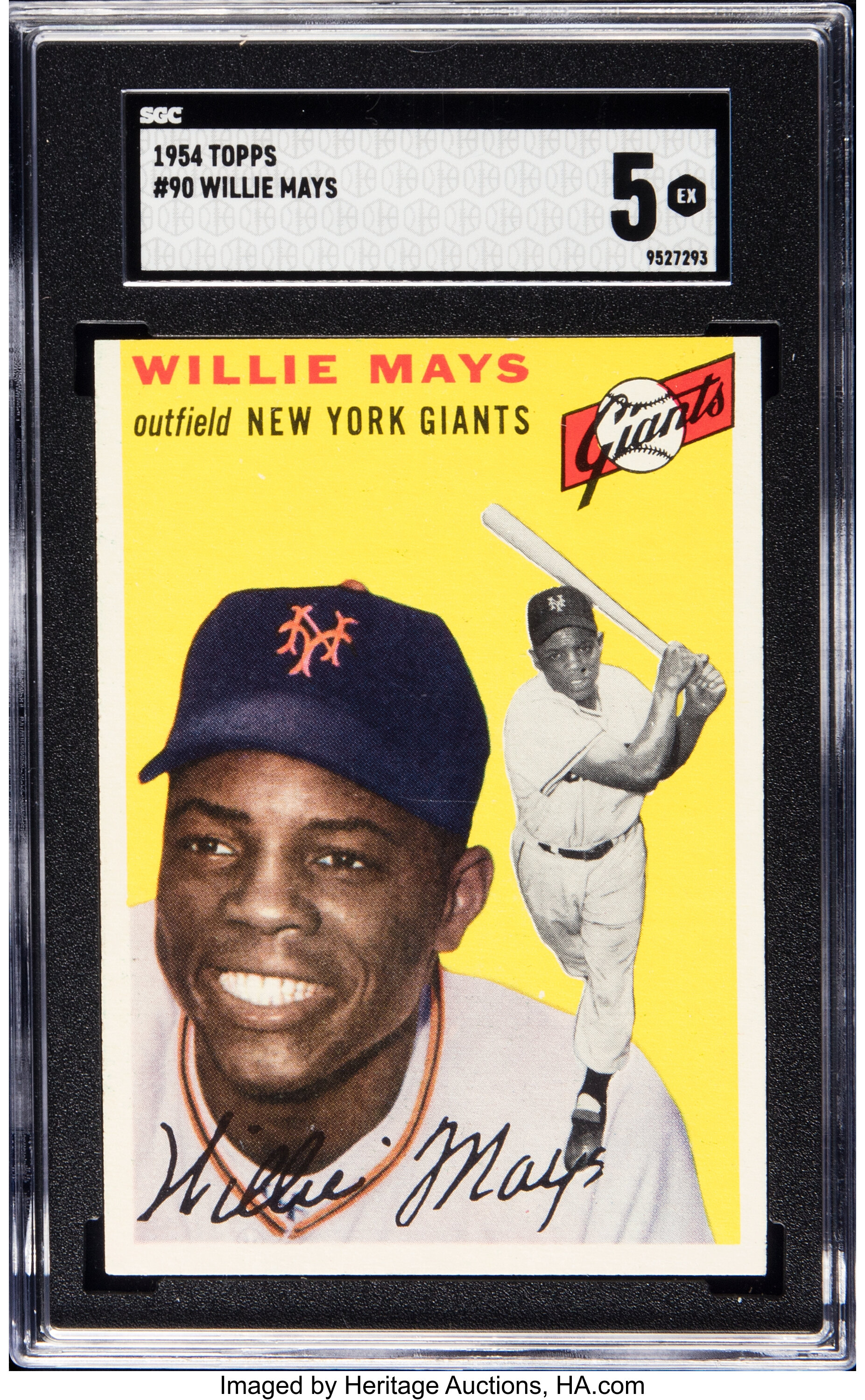 1954 Topps Willie Mays #90 SGC EX 5.... Baseball Cards Singles | Lot ...