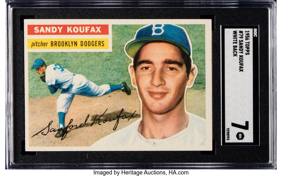 1956 Topps Sandy Koufax (White Back) #79 SGC NM 7