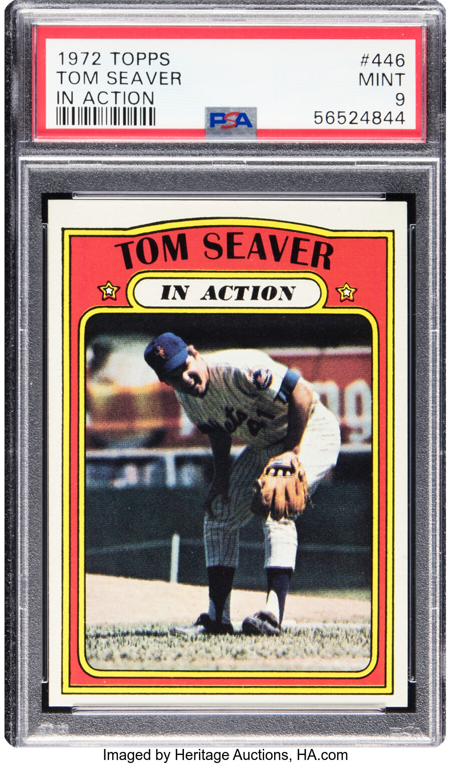 1972 Topps Tom Seaver (In Action) #446 PSA Mint 9