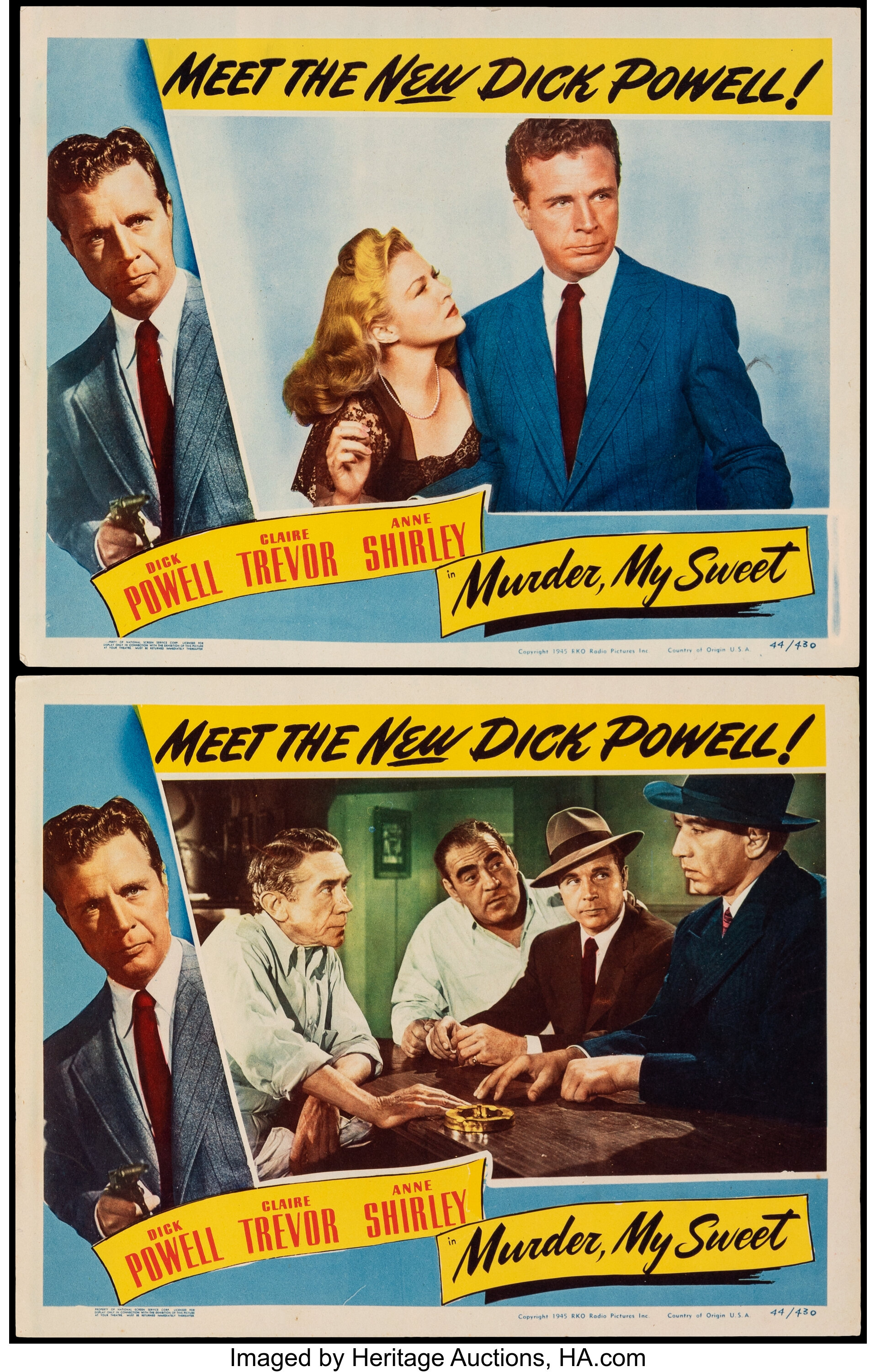 Murder, My Sweet (RKO, 1944). Very Fine. Lobby Cards (2) (11