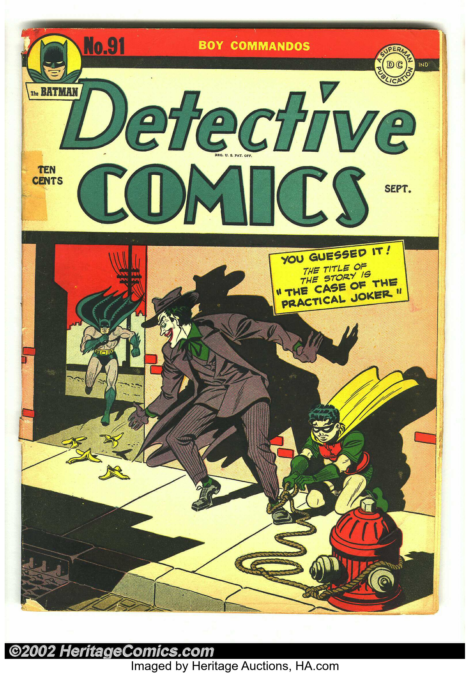 Detective Comics #91 (DC, 1944) Condition: GD. The Joker makes a | Lot  #15480 | Heritage Auctions