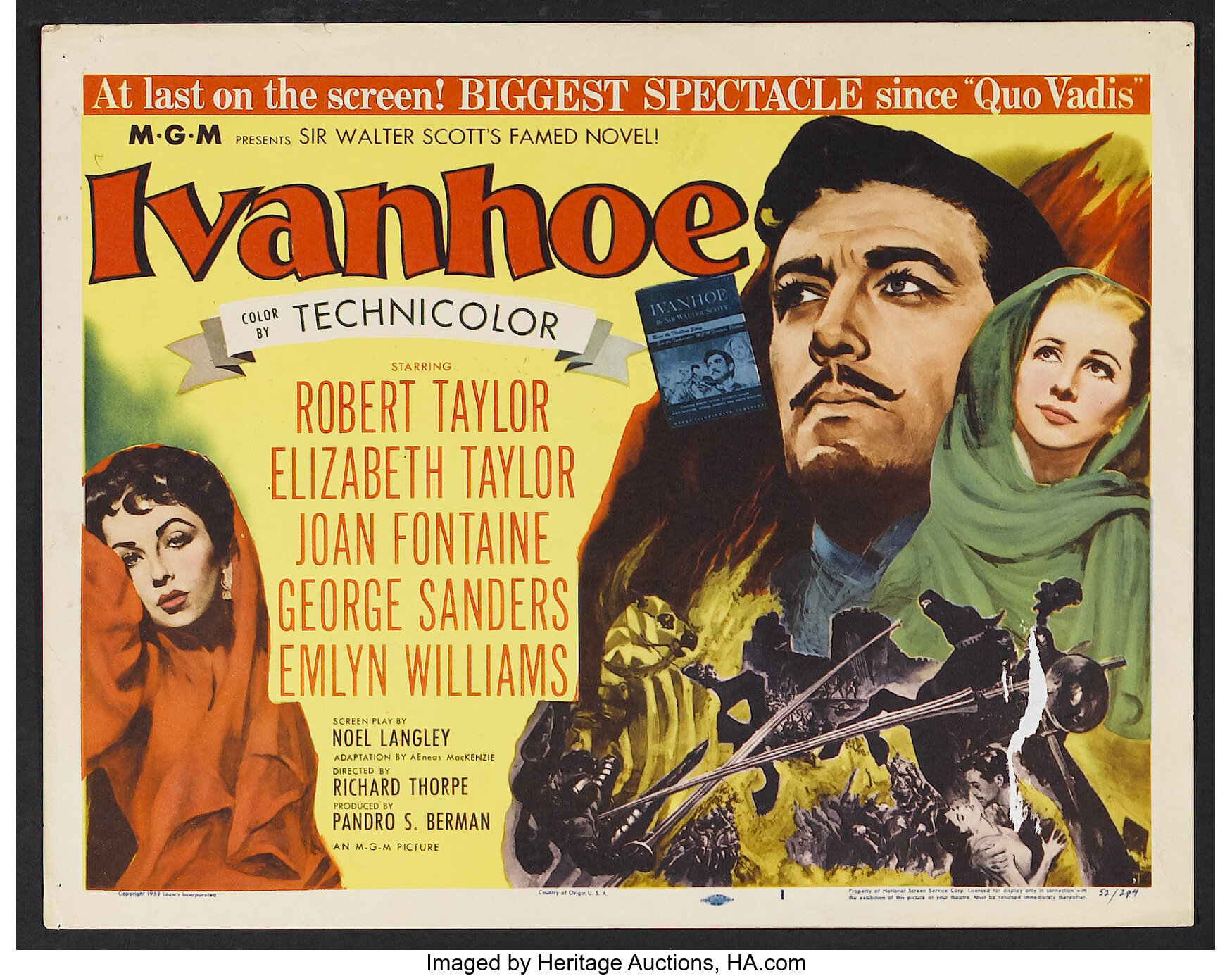 Ivanhoe Mgm 1952 Title Lobby Card 11 X 14 Lobby Cards 4