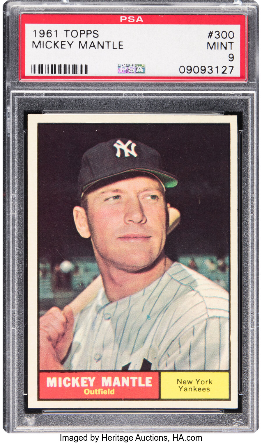 1961 Topps Mickey Mantle #300 PSA Mint 9 - Only Two Higher