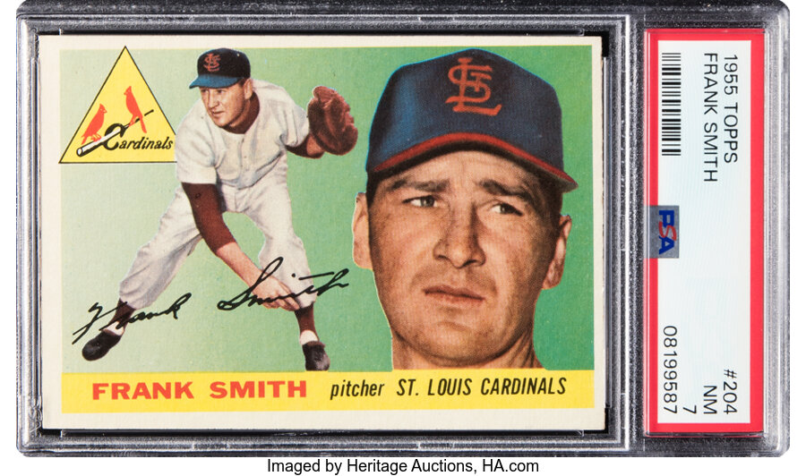 1955 Topps Frank Smith #204 PSA NM 7