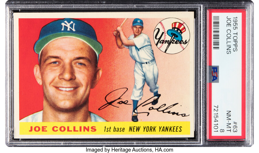 1955 Topps Joe Collins #63 PSA NM-MT 8