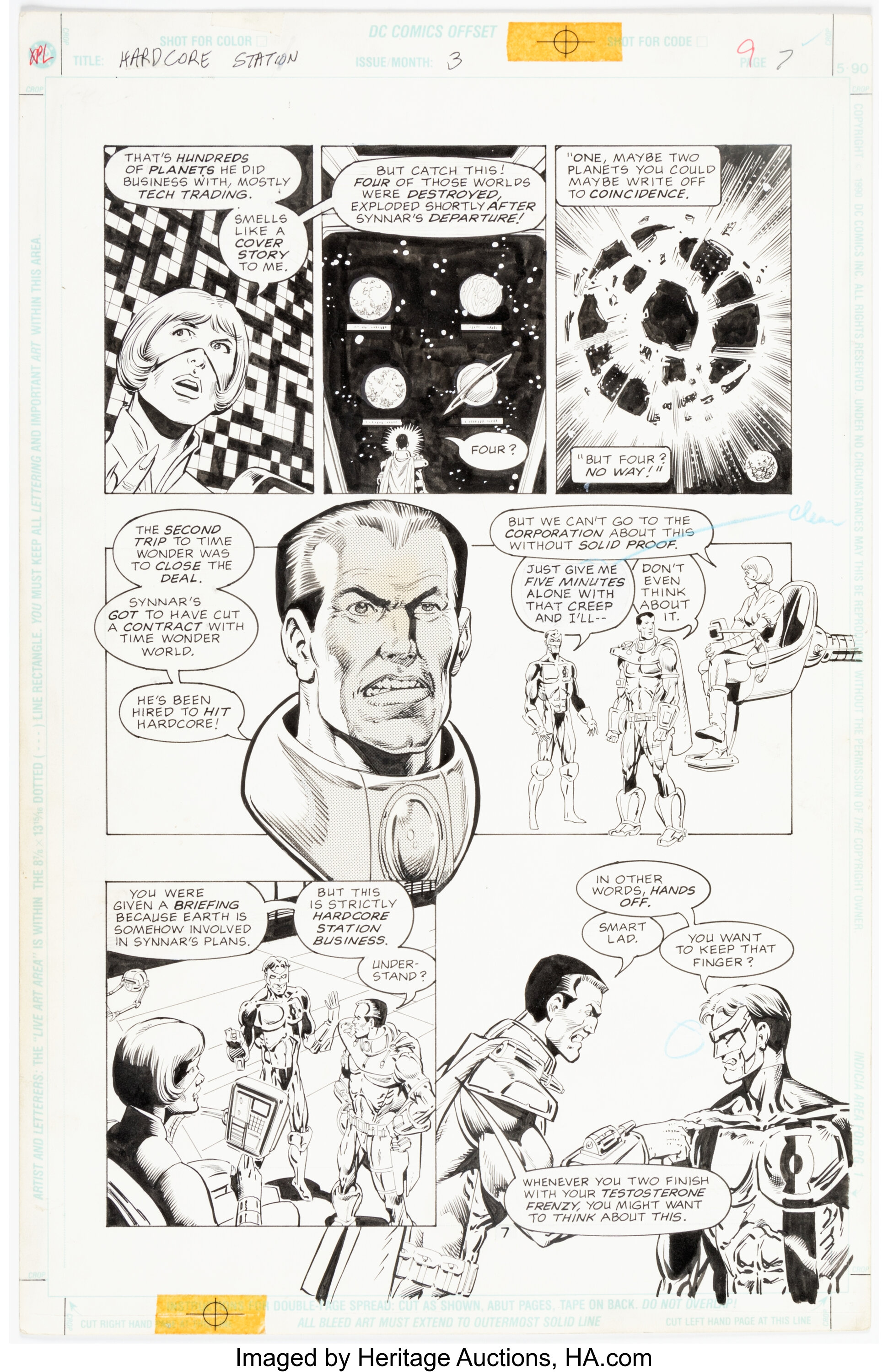 Jim Starlin and Joe Rubinstein Hardcore Station #3 Story Page 7 | Lot ...