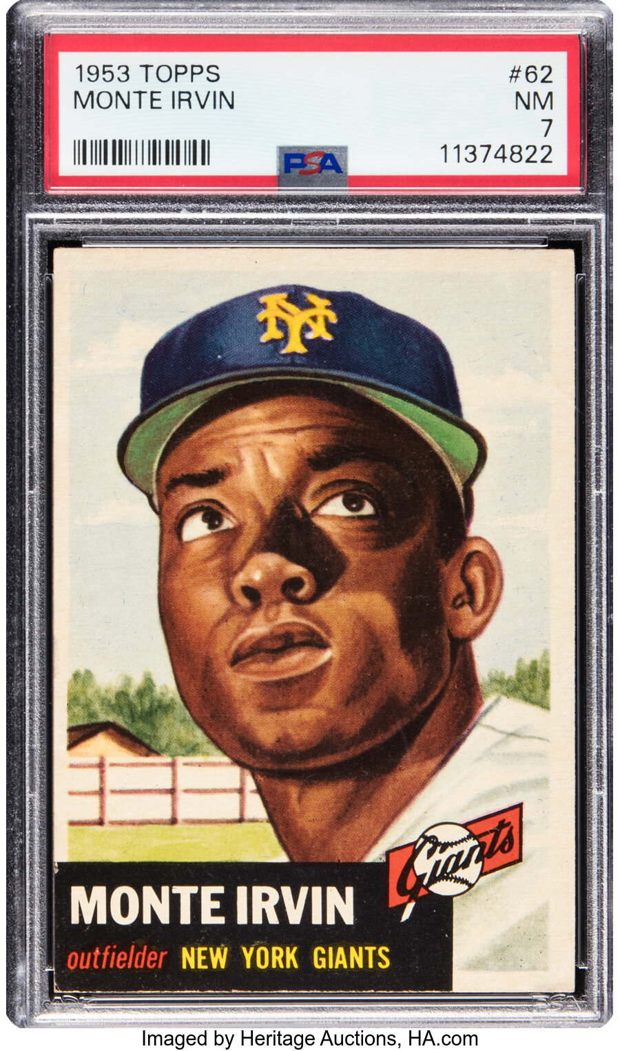 1953 Topps Monte Irvin #62 PSA NM 7