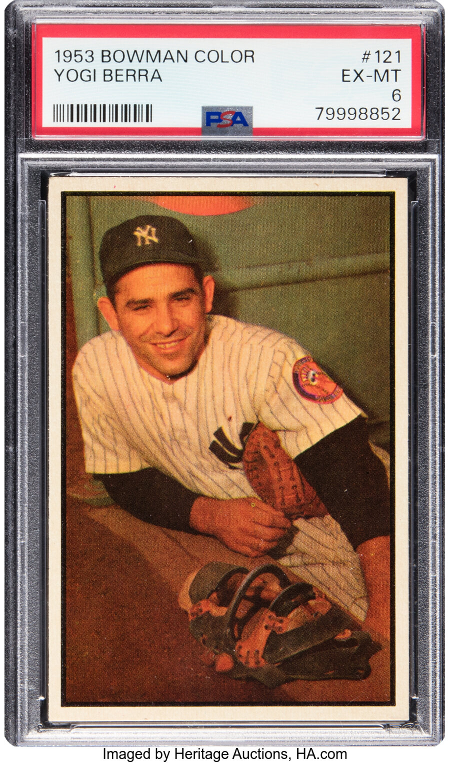 1953 Bowman Color Yogi Berra #121 PSA EX-MT 6