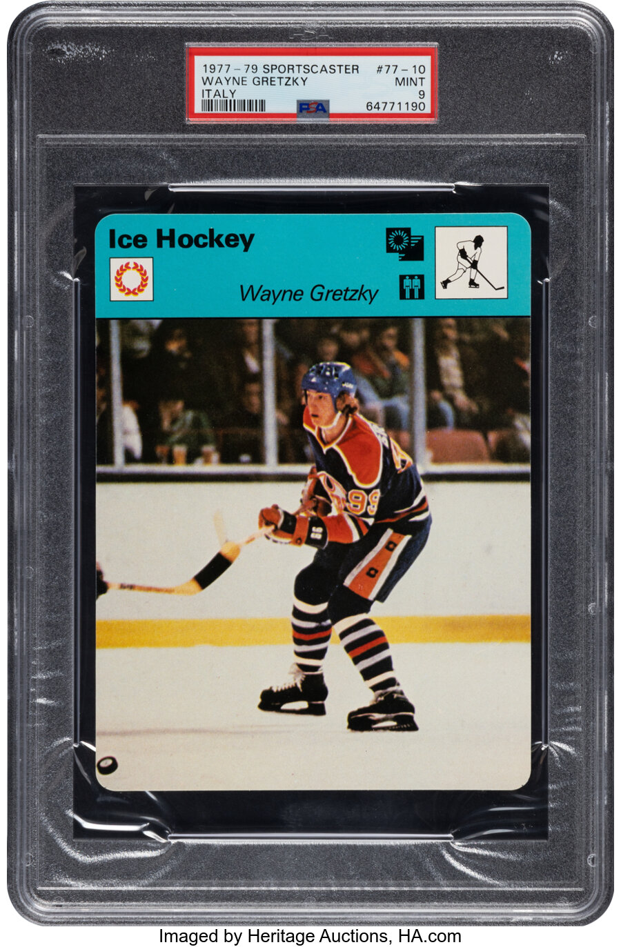 1977-79 Sportscaster Wayne Gretzky #77-10 PSA Mint 9