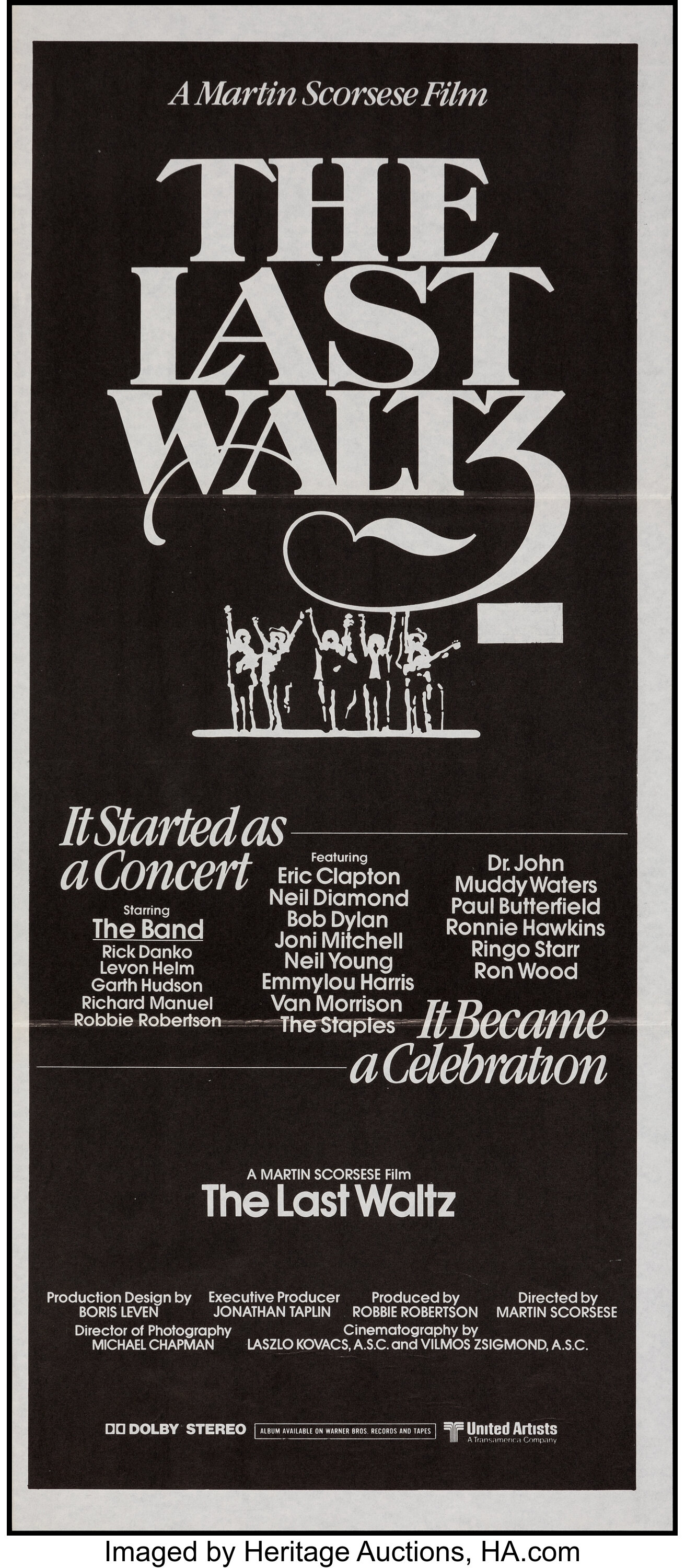 “The Last Waltz” Original 6 Page Cinema Exhibitors Campaign Pressbook (UK)