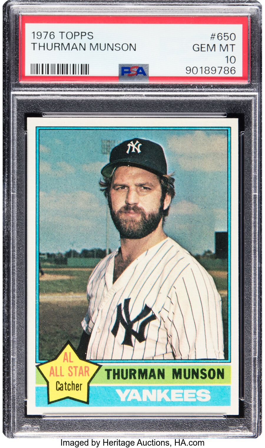 1976 Topps Thurman Munson #650 PSA Gem Mint 10