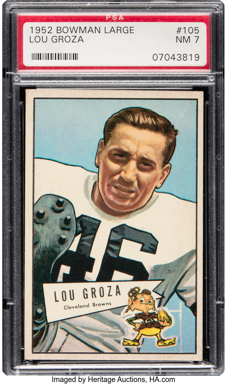 1952 Bowman Large Lou Groza #105 PSA NM 7