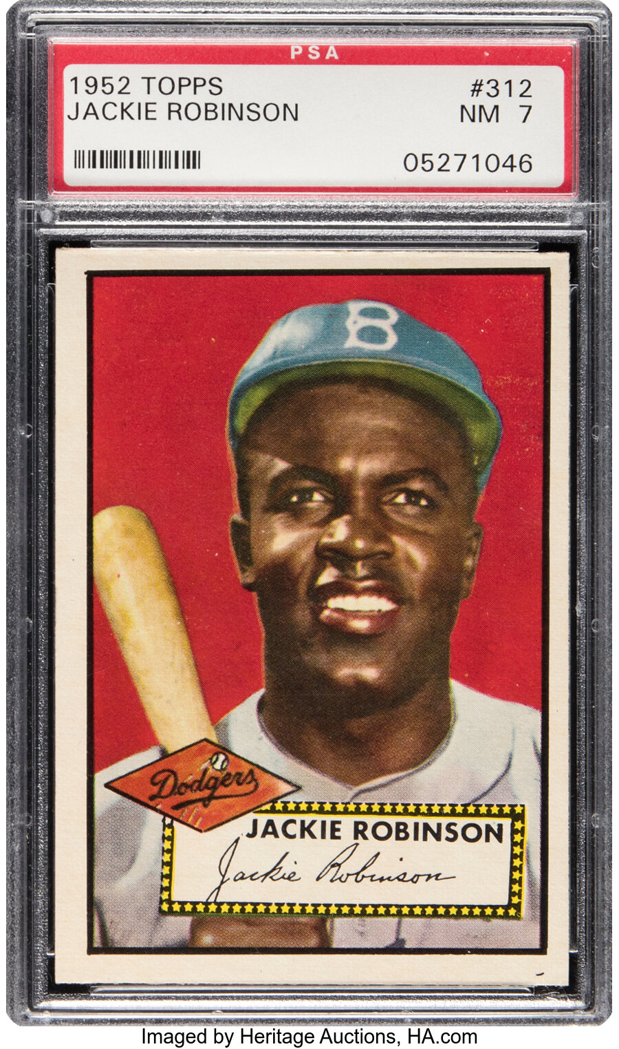 1952 Topps Jackie Robinson #312 PSA NM 7