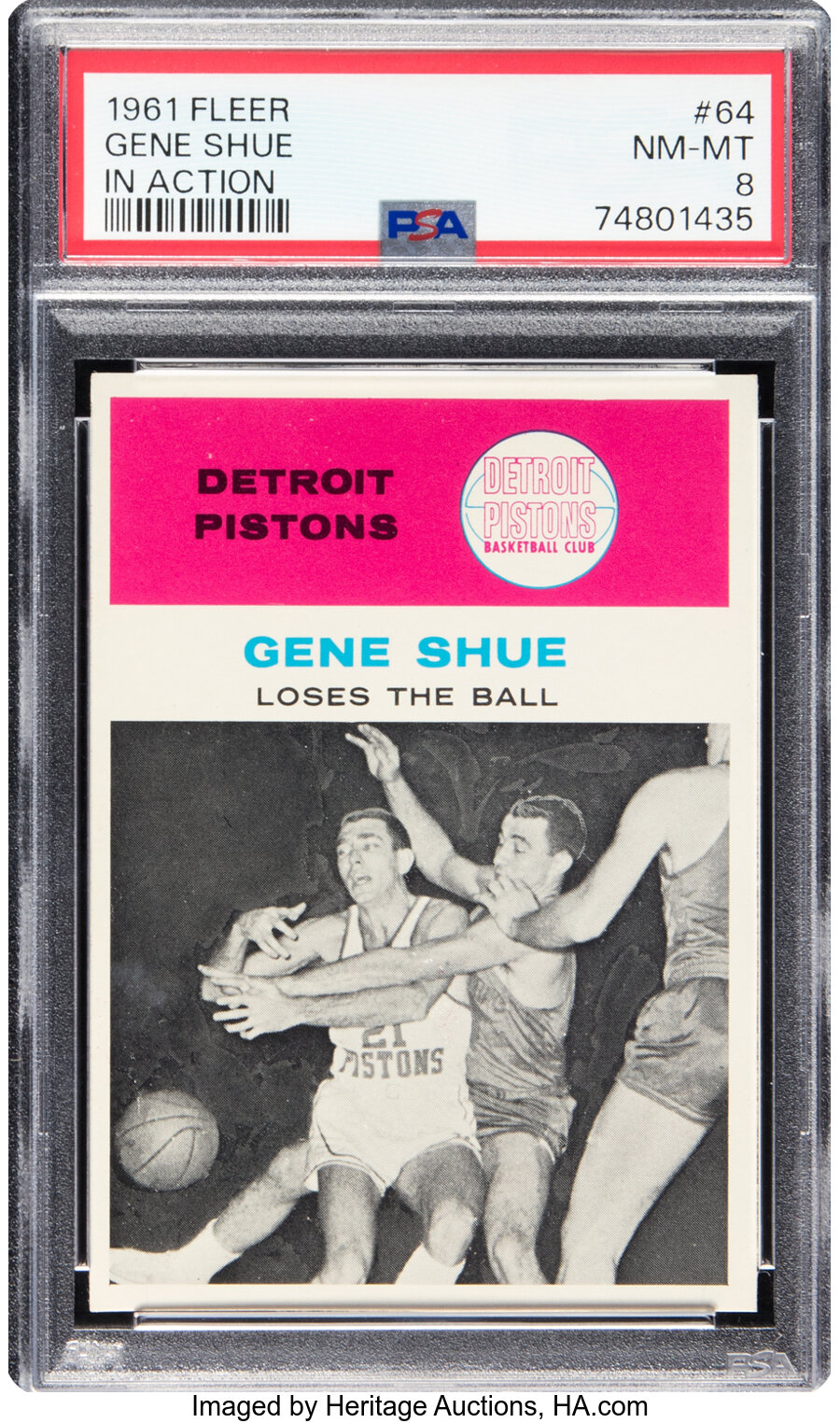 1961 Fleer Gene Shue (In Action) #64 PSA NM-MT 8