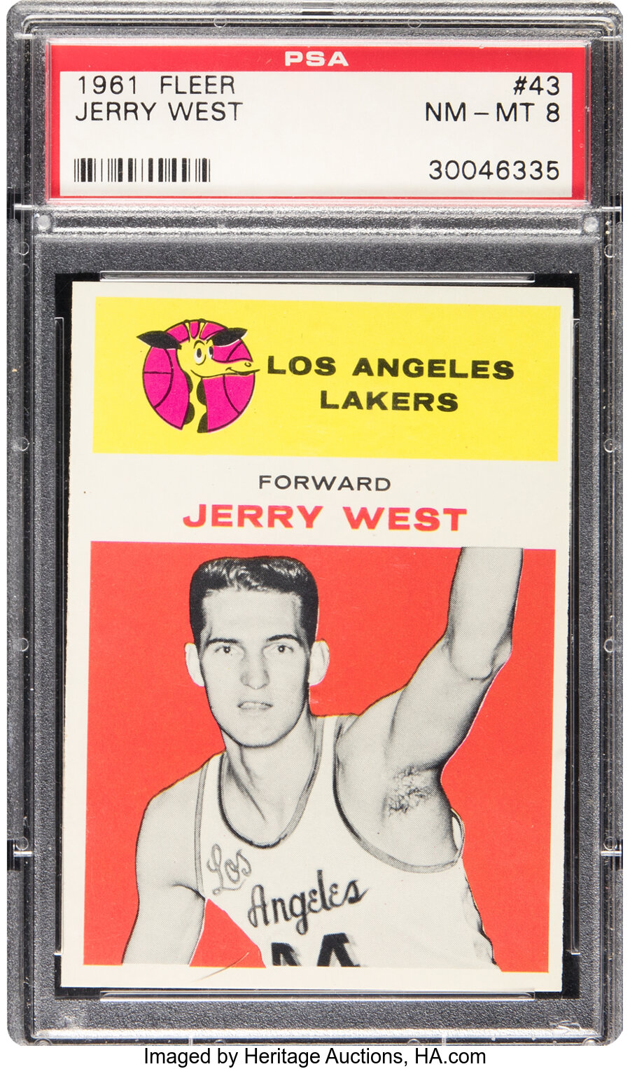 1961 Fleer Jerry West Rookie #43 PSA NM-MT 8