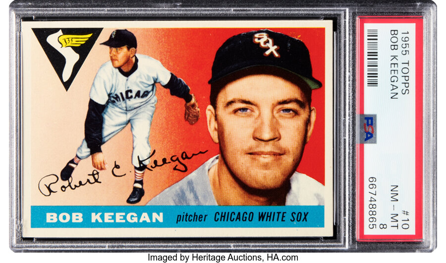 1955 Topps Bob Keegan #10 PSA NM-MT 8