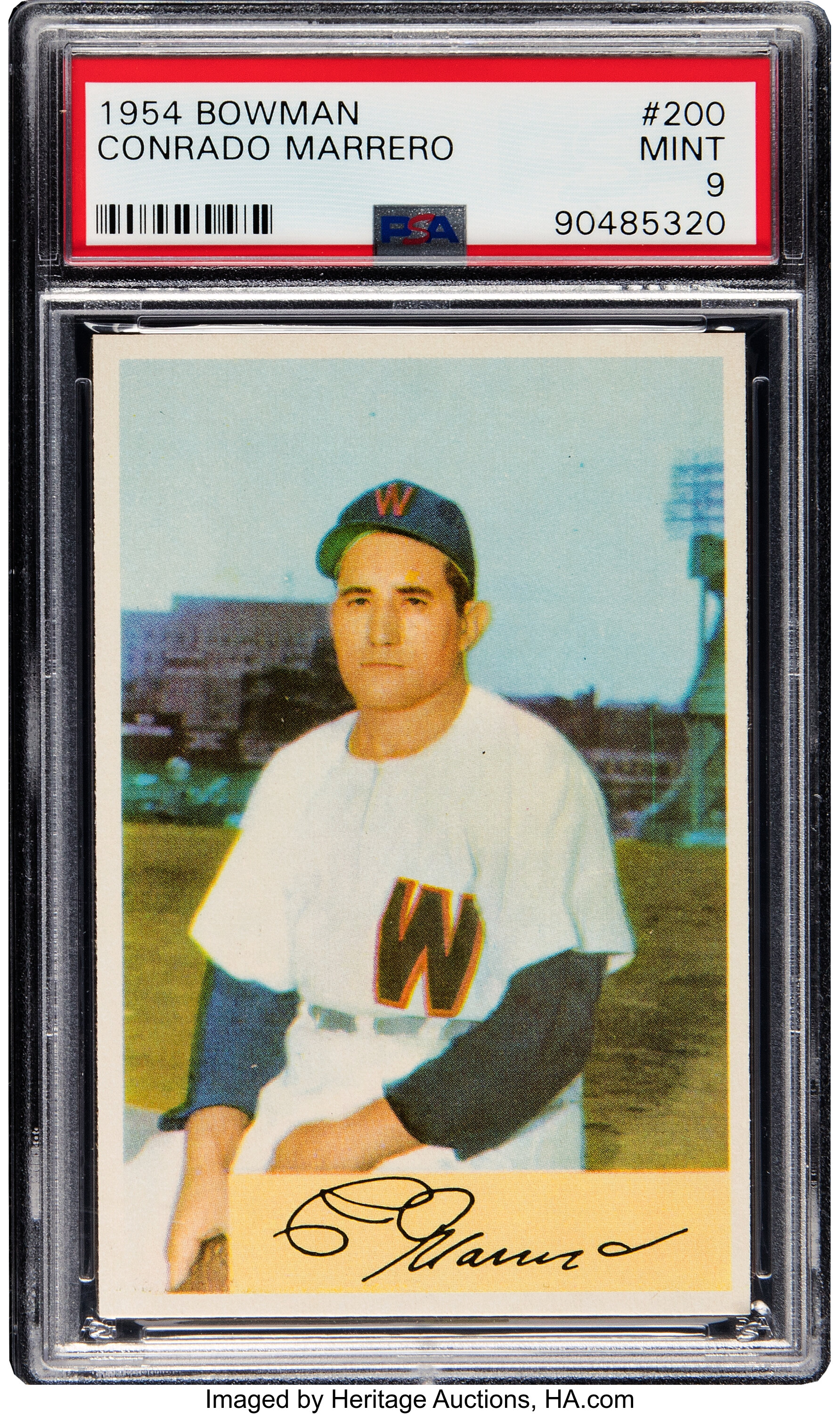 1954 Bowman Conrado Marrero #200 PSA Mint 9.... Baseball Cards | Lot ...