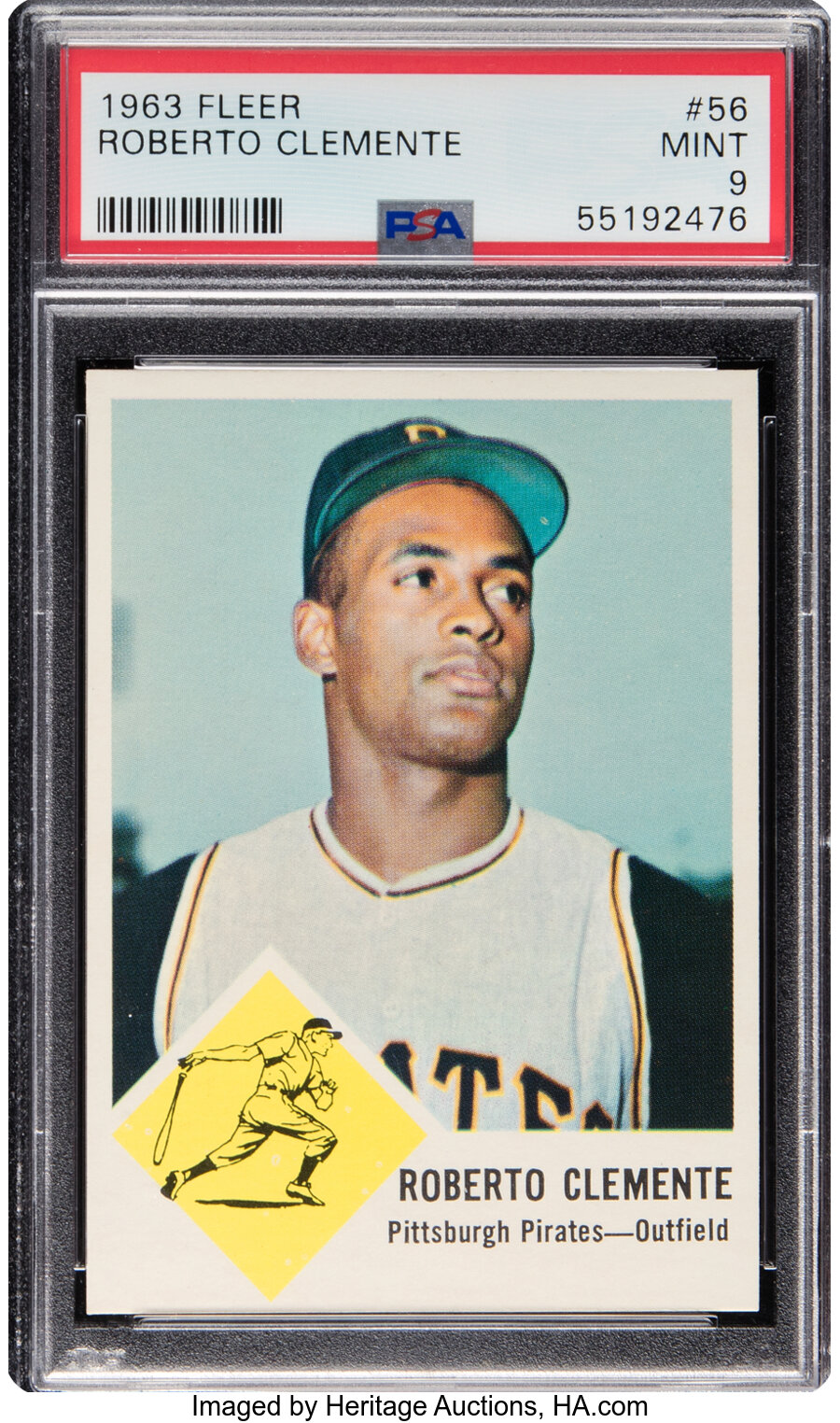 1963 Fleer Roberto Clemente #56 PSA Mint 9