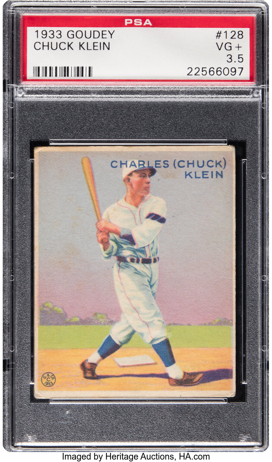 1933 Goudey Chuck Klein #128 PSA VG+ 3.5