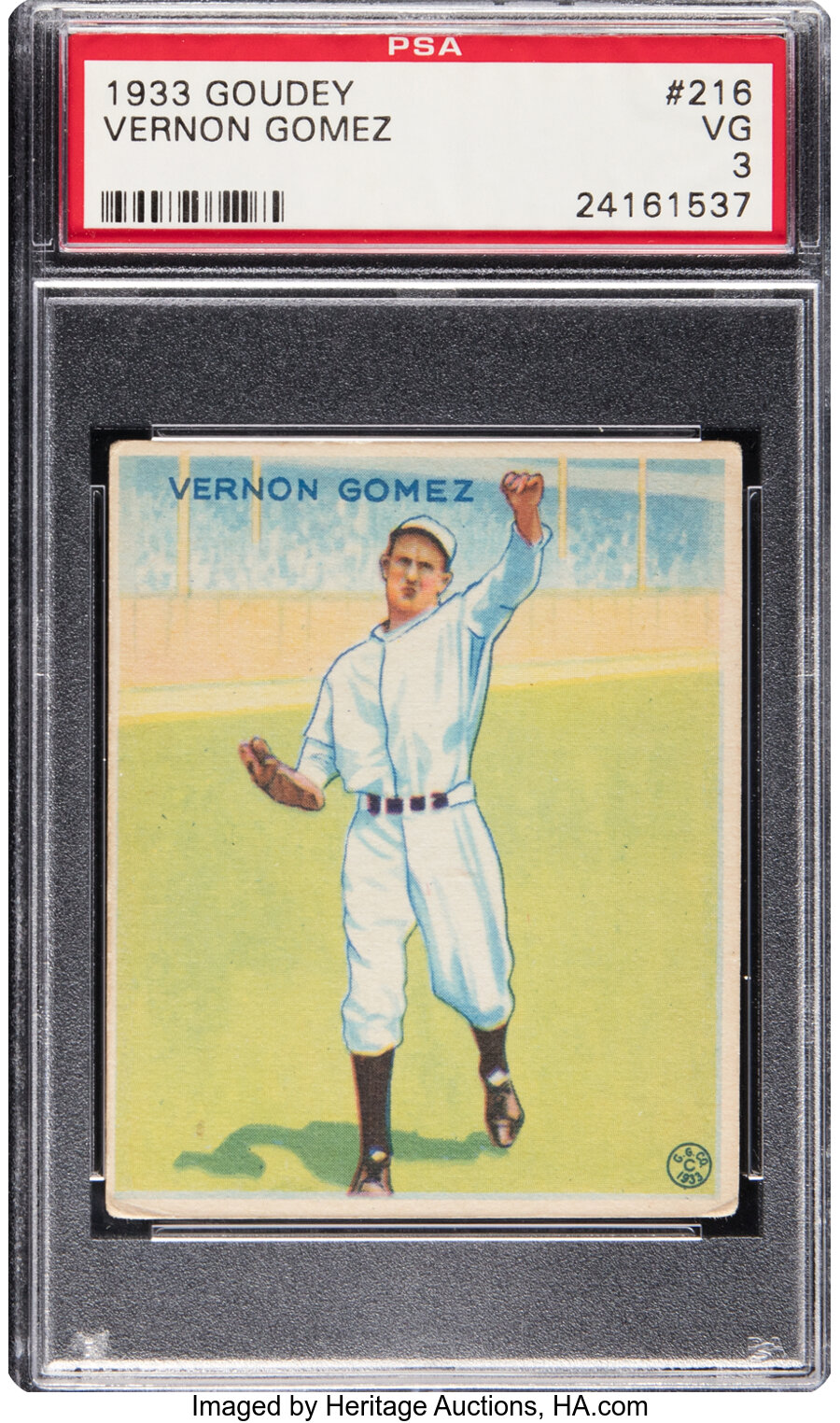 1933 Goudey Vernon Gomez #216 PSA VG 3