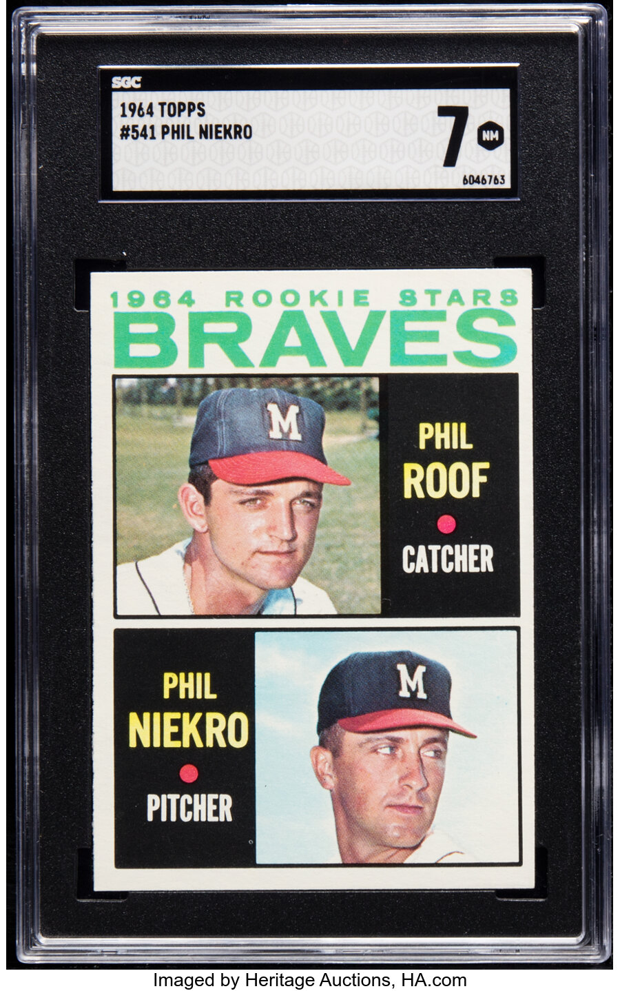 1964 Topps Phil Niekro - Braves Rookies #541 SGC NM 7