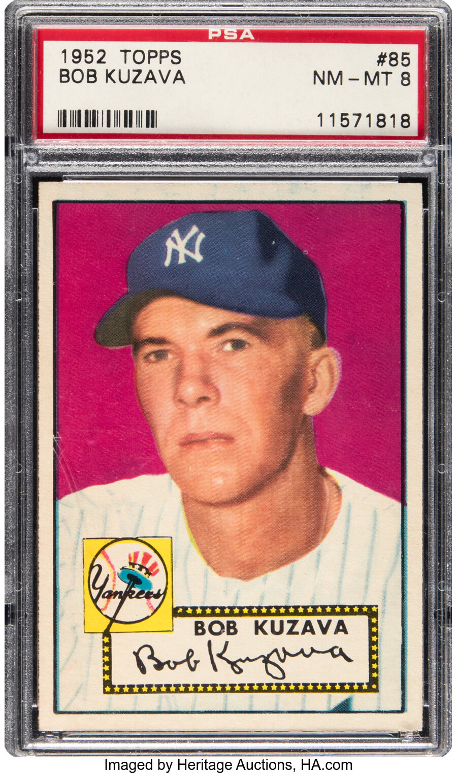 1952 Topps Bob Kuzava #85 PSA NM-MT 8