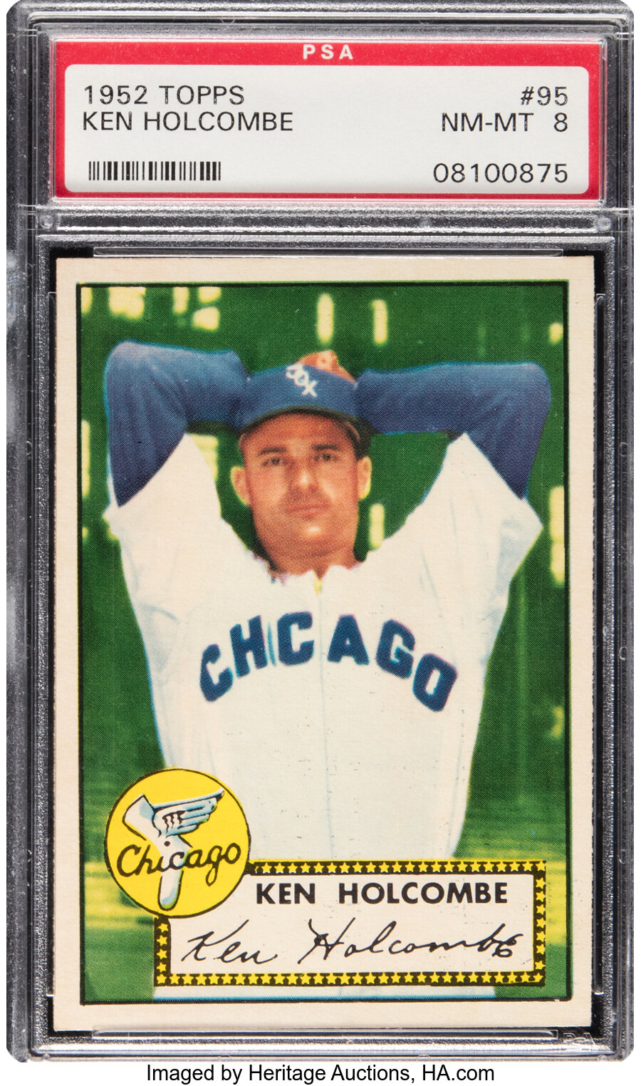 1952 Topps Ken Holcombe #95 PSA NM-MT 8