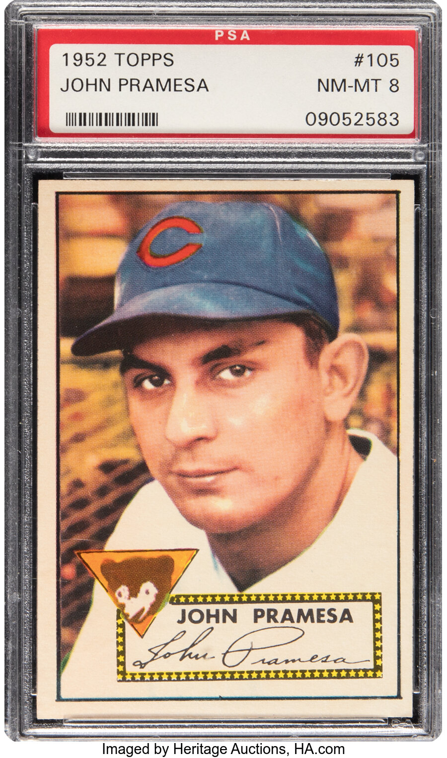 1952 Topps John Pramesa #105 PSA NM-MT 8