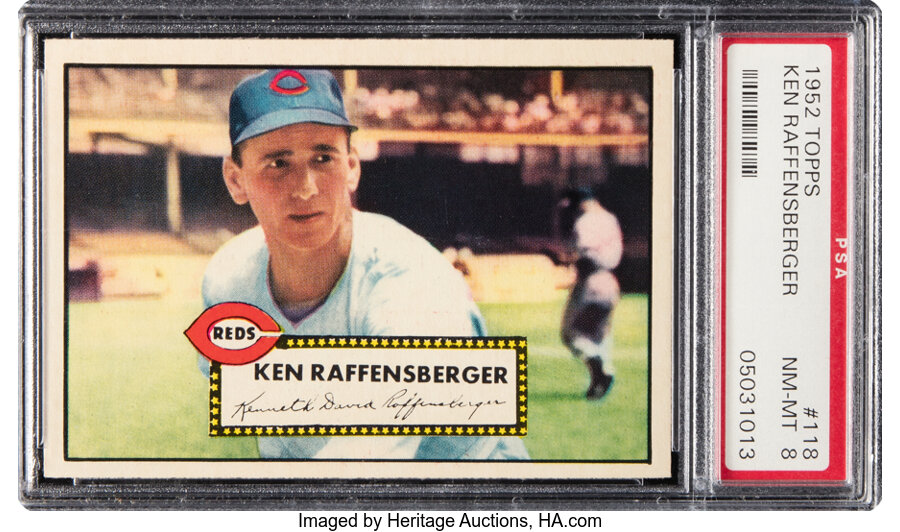 1952 Topps Ken Raffensberger #118 PSA NM-MT 8